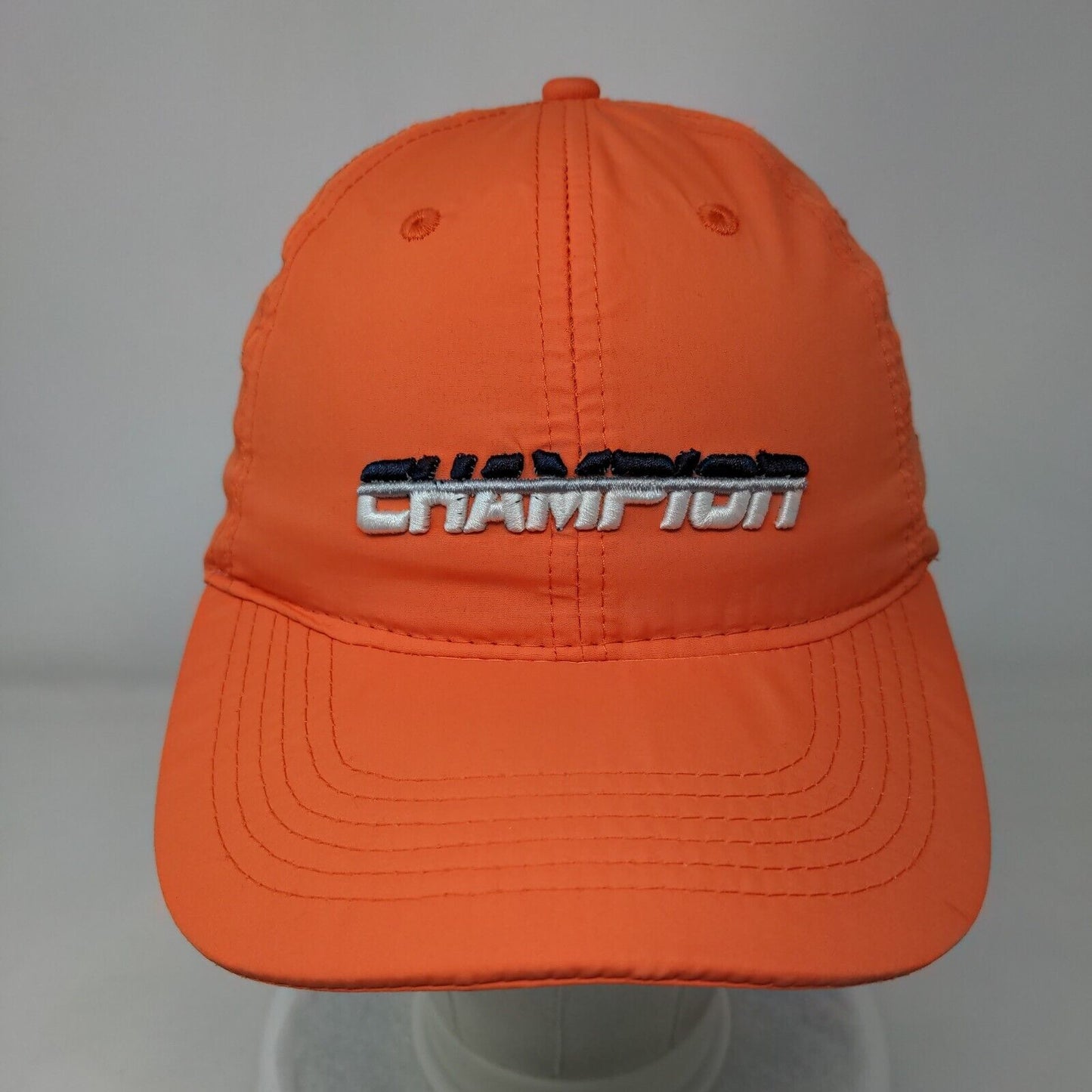 Champion Strapback Hat Orange One Size Embroidered 6 Panel DJ Caps