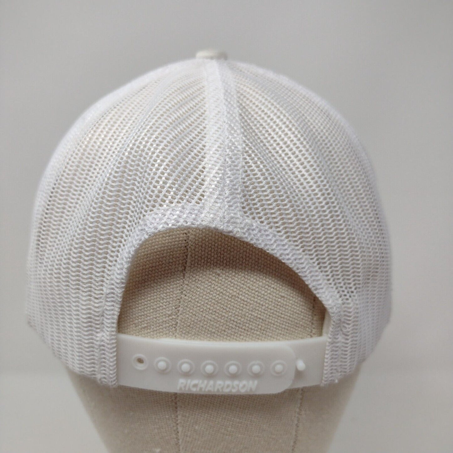 Meridian Speedway Snapback Trucker Hat White OS Adjustable Mesh Back Richardson