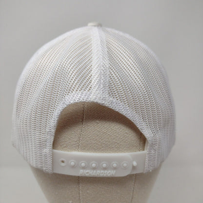 Meridian Speedway Snapback Trucker Hat White OS Adjustable Mesh Back Richardson