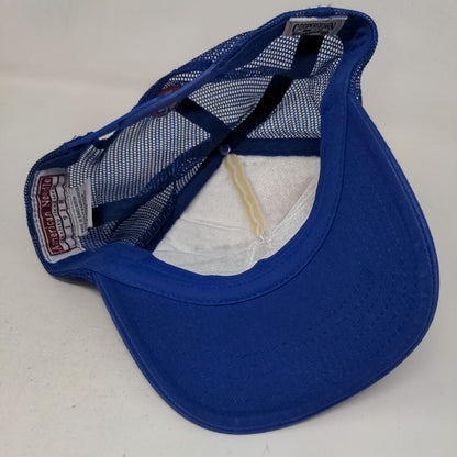 American Needle Mens Snapback Mesh Back Hat Blue Chicago Cubs Wrigley Field Logo