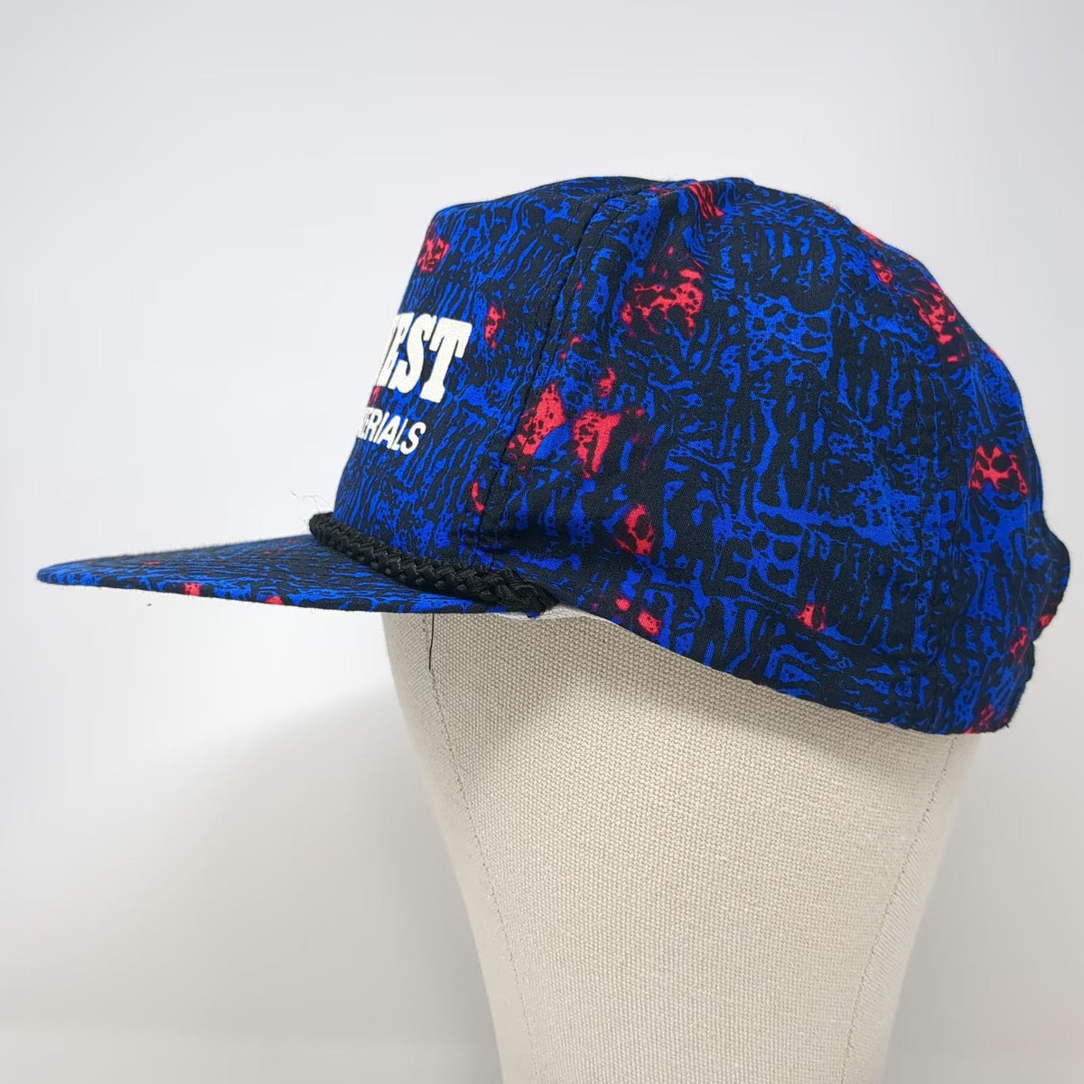 5 Panel Blue One Size Snapback Hat BMC West Building Materials All Over Print