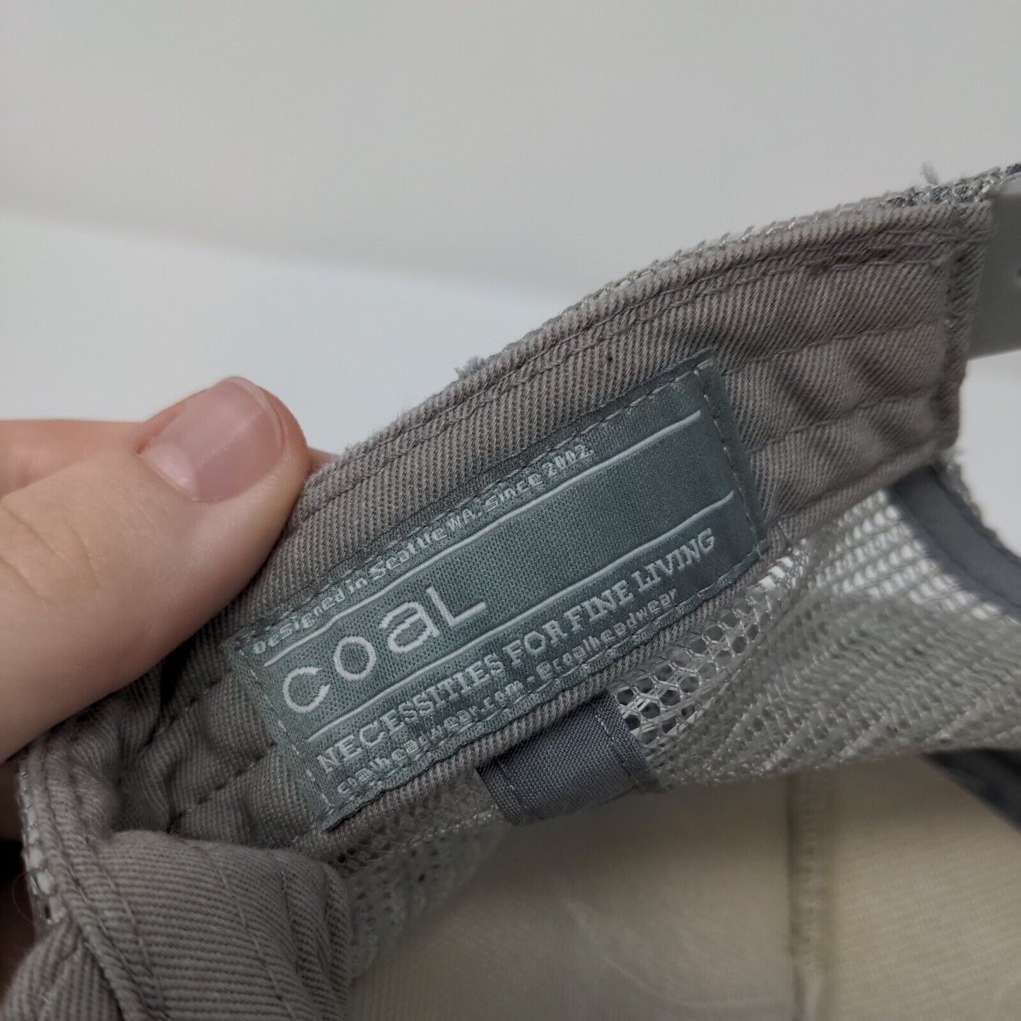 Coal Snapback Trucker Hat Gray OSFA Adjustable Breathable Mesh Back 6 Panel