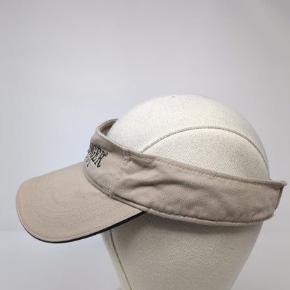 Challenger School Strapback Sun Visor Hat Tan One Size Adjustable Embroidered