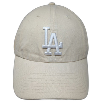 47 Los Angeles Dodgers MLB Baseball Cap Beige One Size Adjustable Strapback Hat