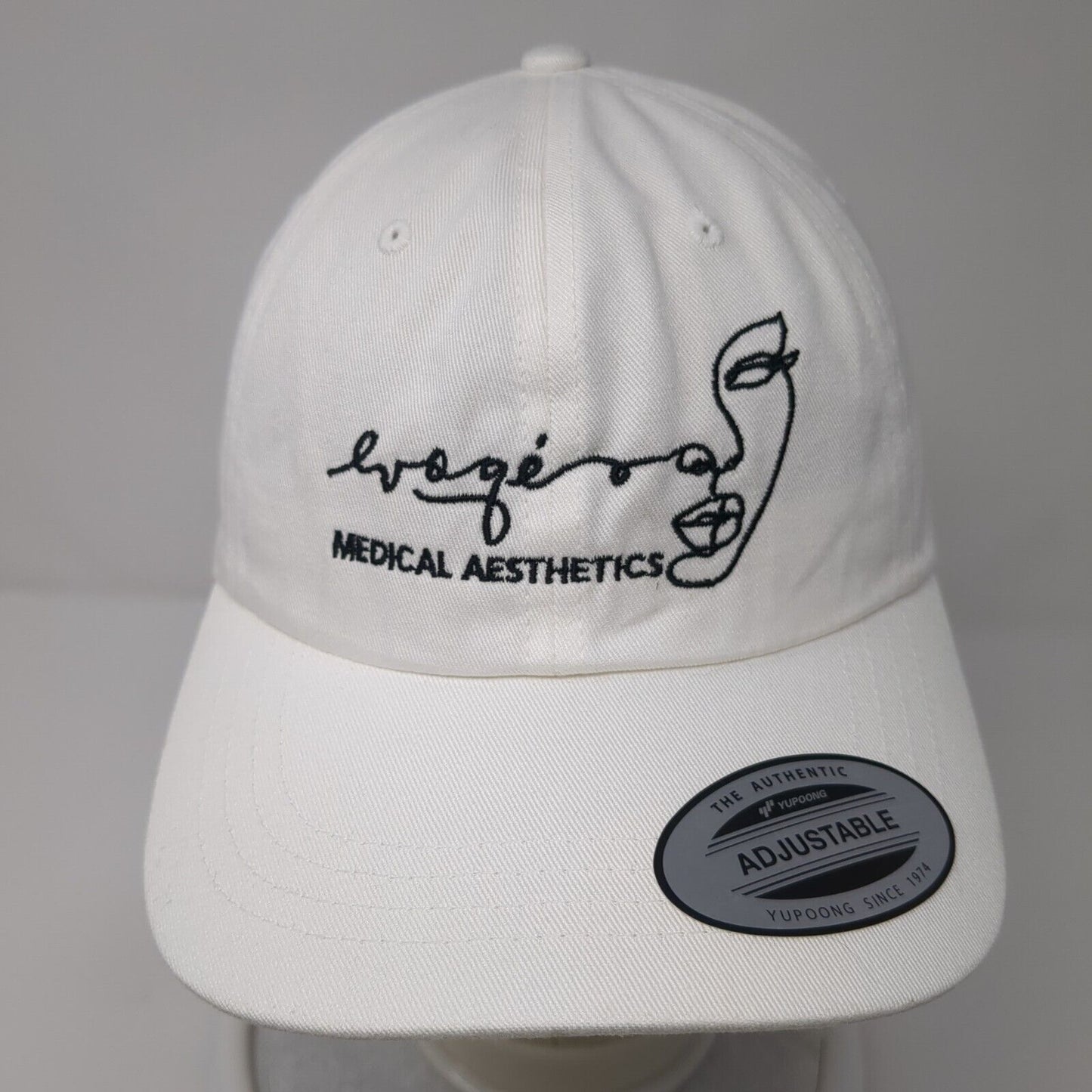 Evoqe Medical Aesthetics Slideback Hat White OS Adjustable The Classics Yupoong