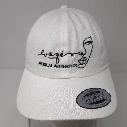 Evoqe Medical Aesthetics Slideback Hat White OS Adjustable The Classics Yupoong