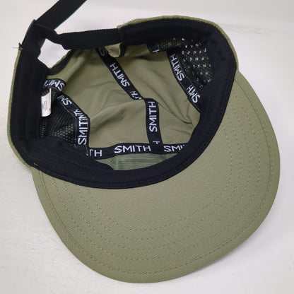 Smith 1965 5 Panel Green One Size Laser Cut Polyester Strapback Hat Outdoor