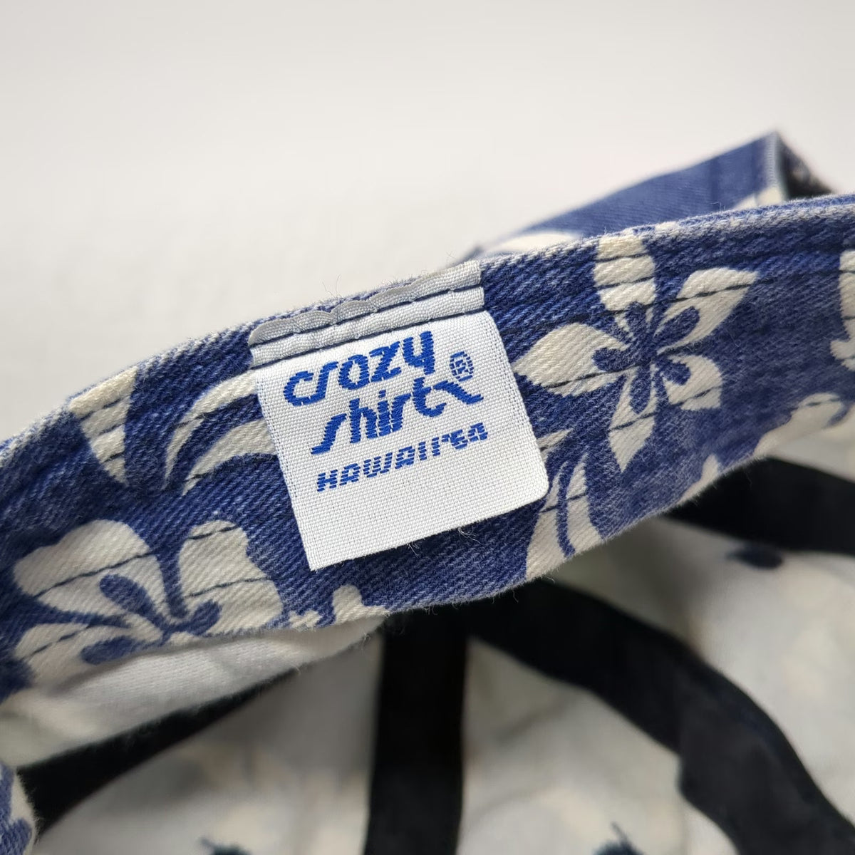 Crazy Shirt Baseball Cap Blue White One Size Floral Hibiscus Hawaii Print Hat
