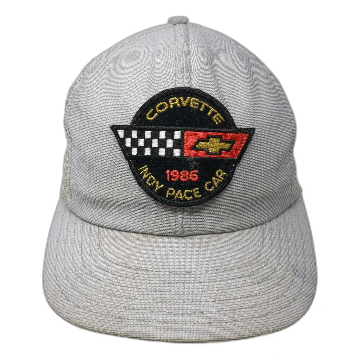 Trucker Hat Gray One Size 1986 Corvette Indy Pace Car Mesh Snapback Patch Chevy