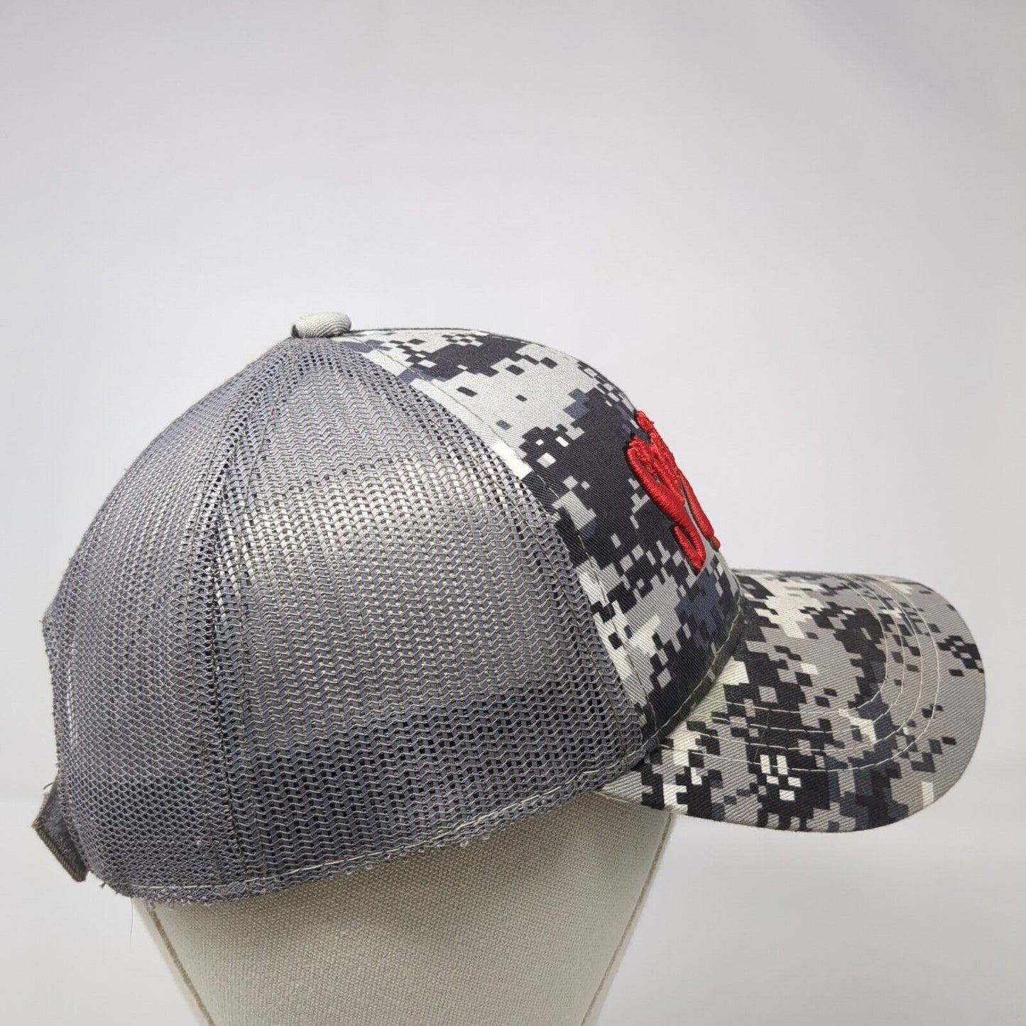 Strike King Strapback Trucker Hat Camo One Size Mesh Back Embroidered