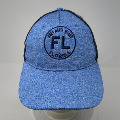 Anna Maria Island FL Florida Snapback Trucker Hat Blue OS Adjustable Mesh Back