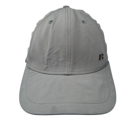 Russell Fitted Hat Gray Size L/XL Lightweight Vented Holes 6 Panel Blank