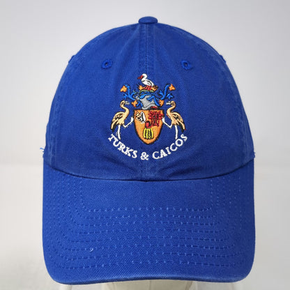 American Needle Turks & Caicos Crest Hat Blue OSFM Baseball Cap Cotton Slideback