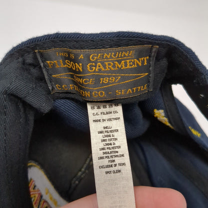 Vintage Filson Snapback Trucker Hat Blue OSFA Embroidered Logo