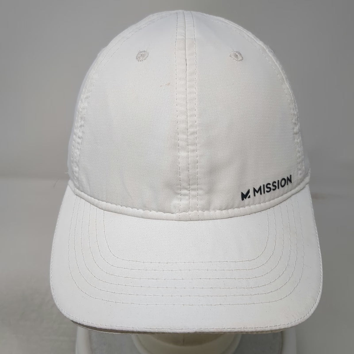 Mission Baseball Cap White One Size Strapback Cooling Performance Athletic Hat
