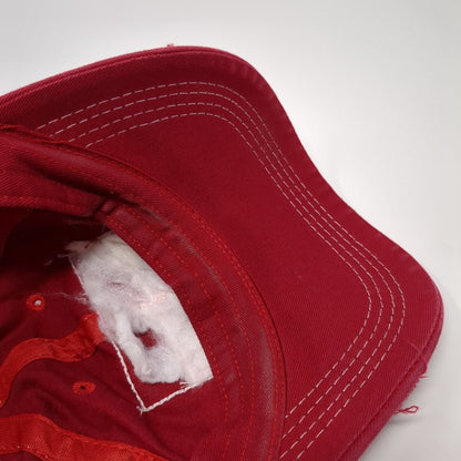 Y'All Junk Gypsy Strapback Hat Red One Size Adjustable Patch 6 Panel Distressed