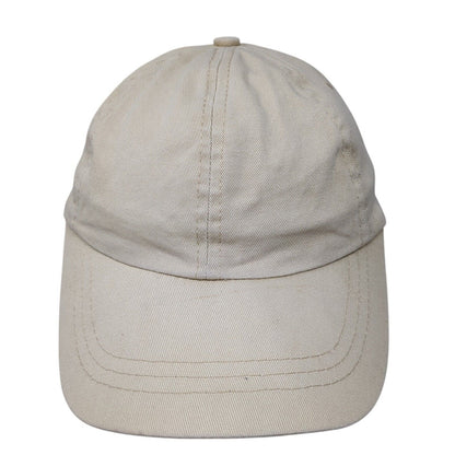 Unbranded Strapback Hat Tan One Size Blank Adjustable 6 Panel Solid