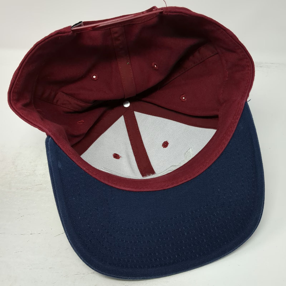 Vans Snapback Red Blue One Size Structured Flat Brim Logo Embroidered Skate Hat