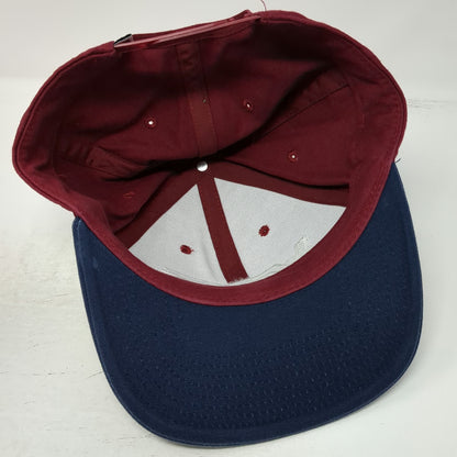 Vans Snapback Red Blue One Size Structured Flat Brim Logo Embroidered Skate Hat