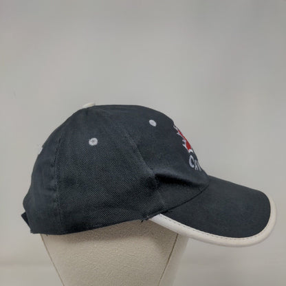 Canada Maple Leaf Strapback Hat Black One Size Embroidered 6 Panel