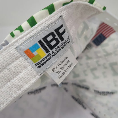 IBF 5 Panel White Green Gray Hat One Size Nucor Utah Golf Logo Rope Snapback