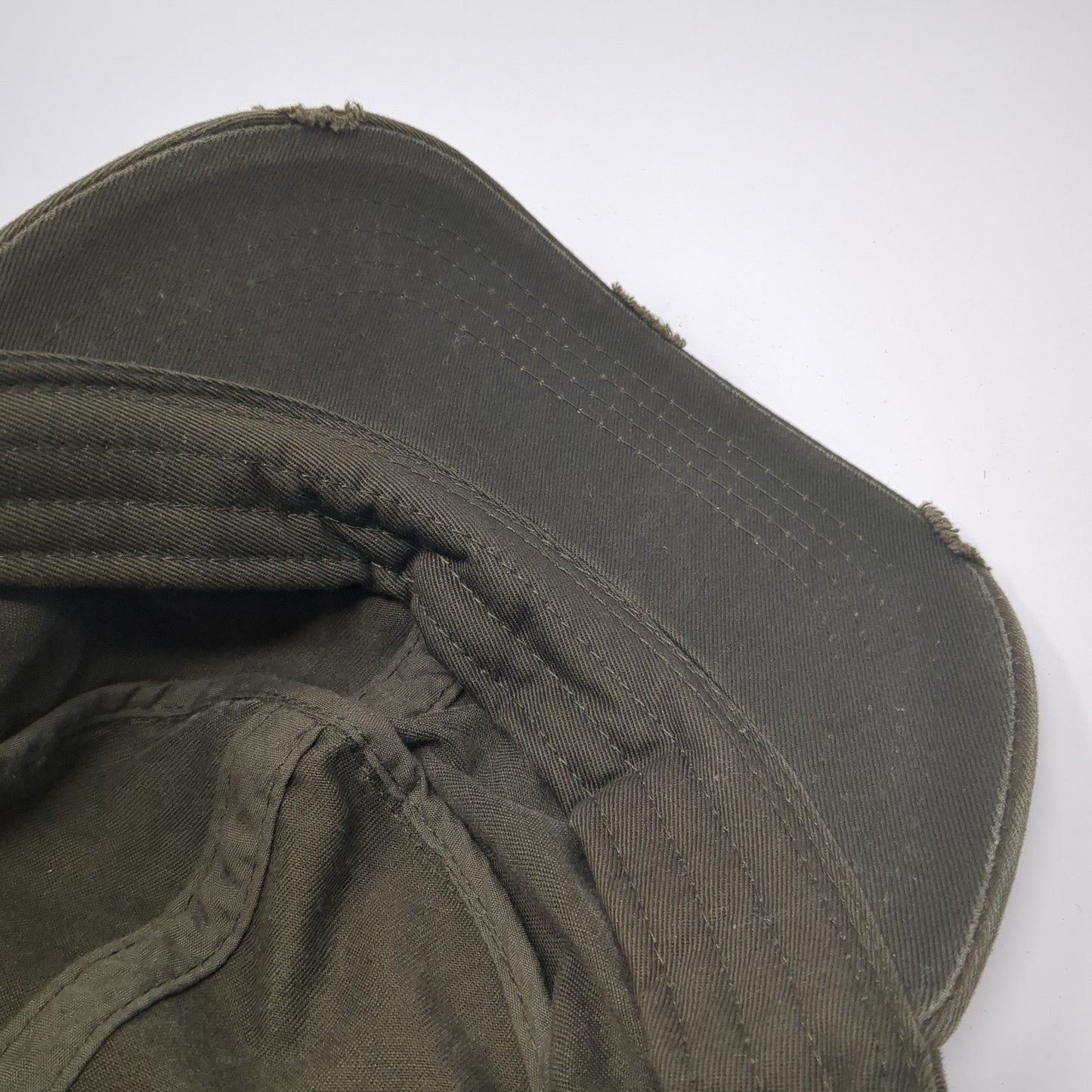The Lucky Ones Cadet Army Cap Brown One Size Adjustable Distressed Otto