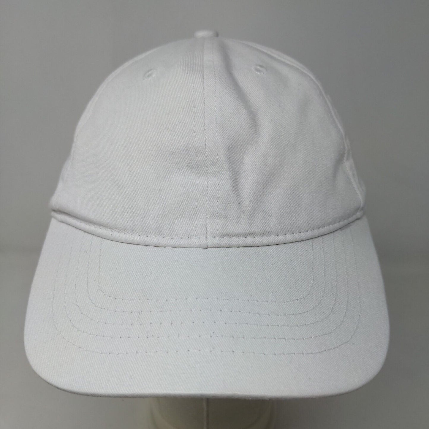 Unbranded Men's Strapback Hat White Adjustable Blank Vent Holes