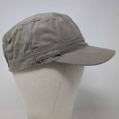 ALDO Army Cap Beige S 100% Cotton Striped Lining Elastic Back Lightweight Hat