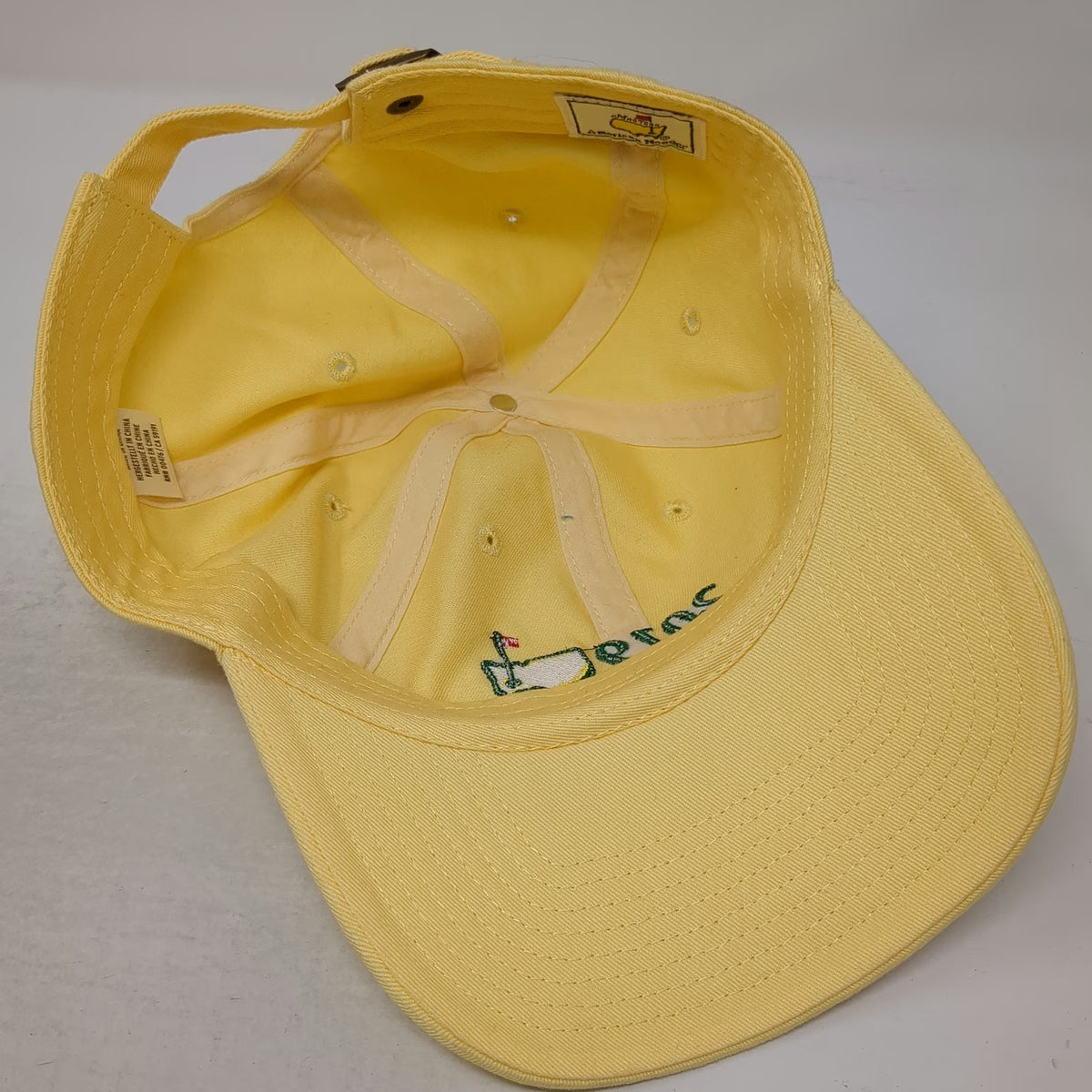 American Needle 2019 Masters Baseball Cap Yellow One Size Cotton Hat Slideback