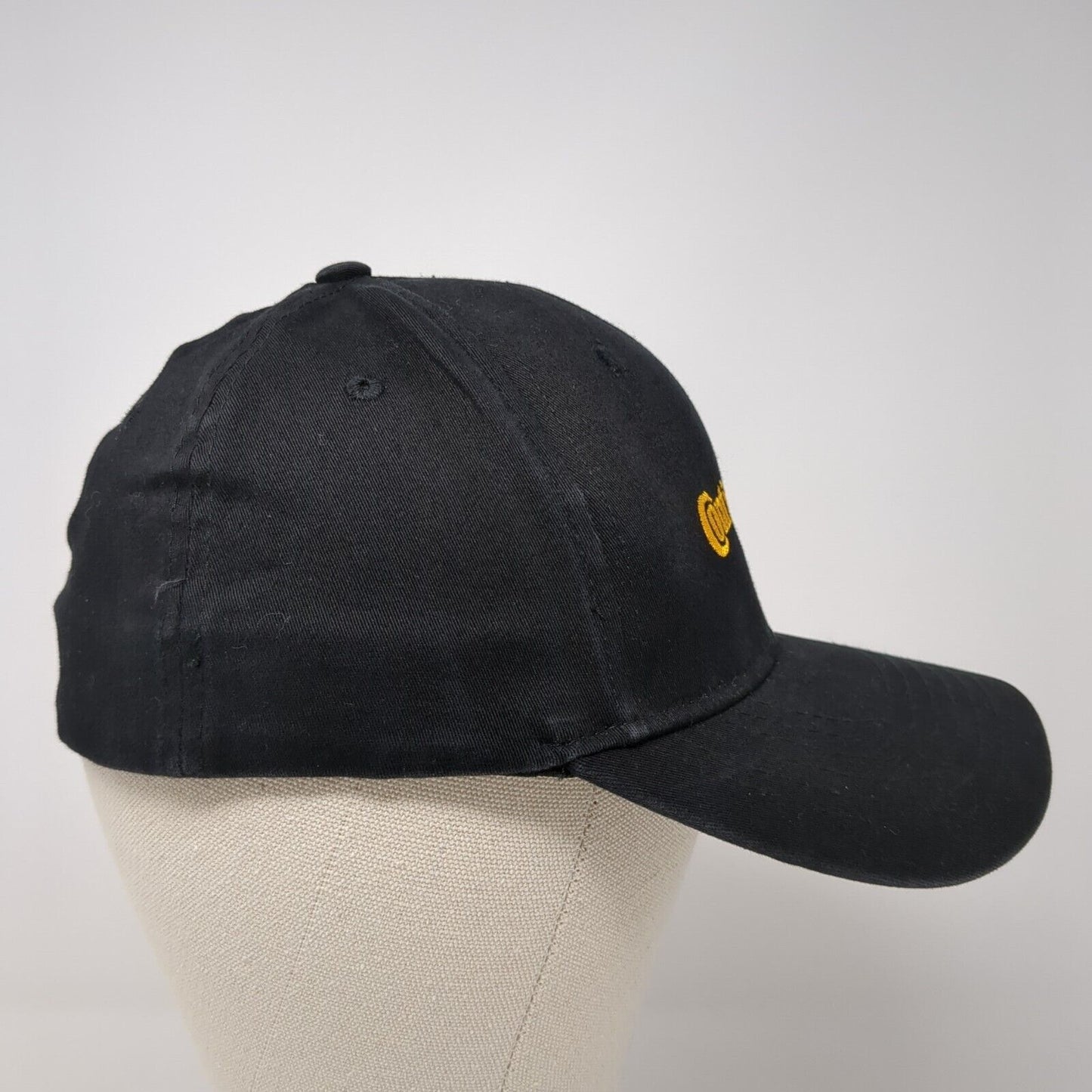 Continental Fitted Hat Black One Size Embroidered Solid Vent Holes
