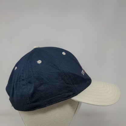 Yellowstone Strapback Hat Blue One Size Embroidered Colorblock 6 Panel