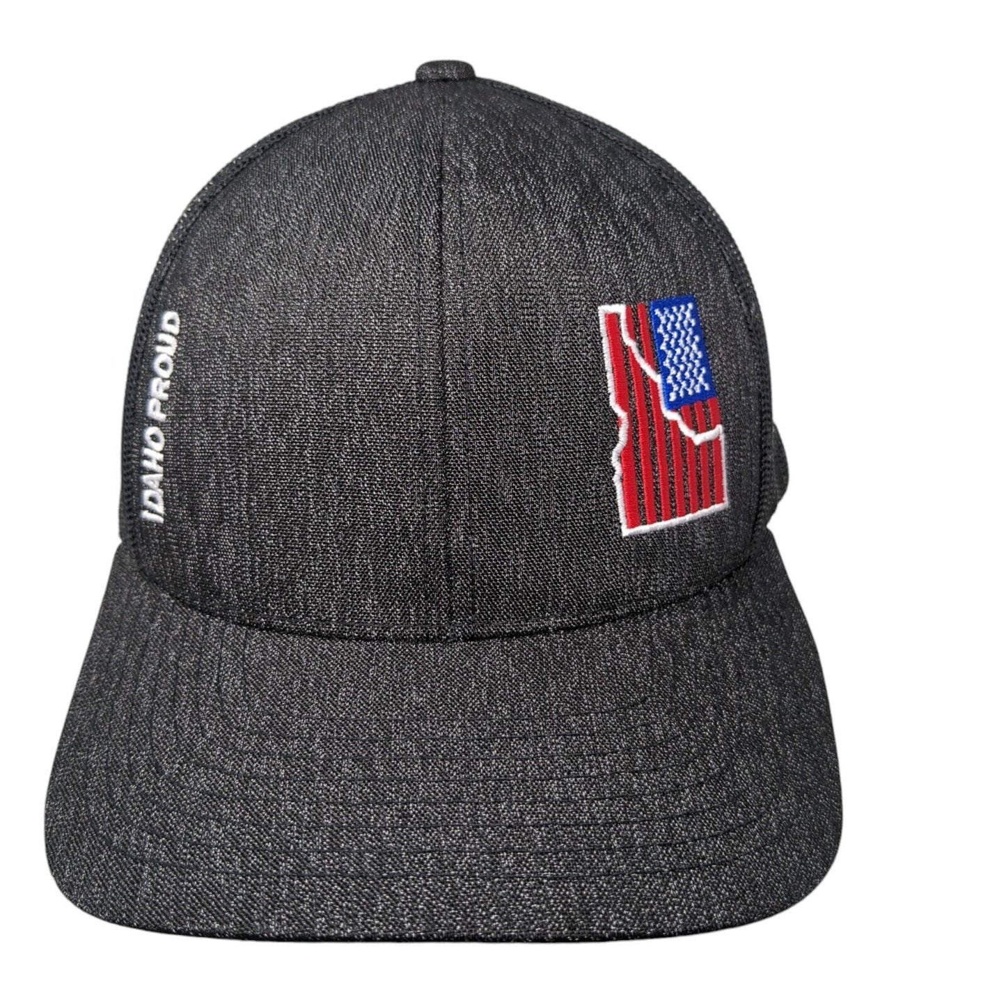 Idaho Proud USA Flag Snapback Trucker Hat Black OSFA Patriotic Pacific Headwear