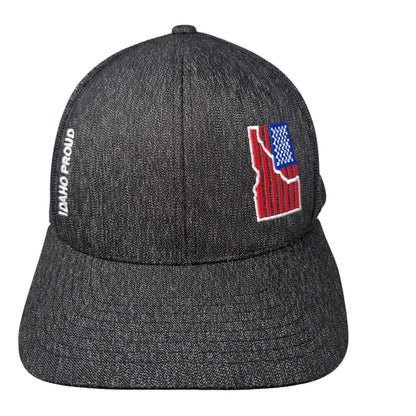Idaho Proud USA Flag Snapback Trucker Hat Black OSFA Patriotic Pacific Headwear