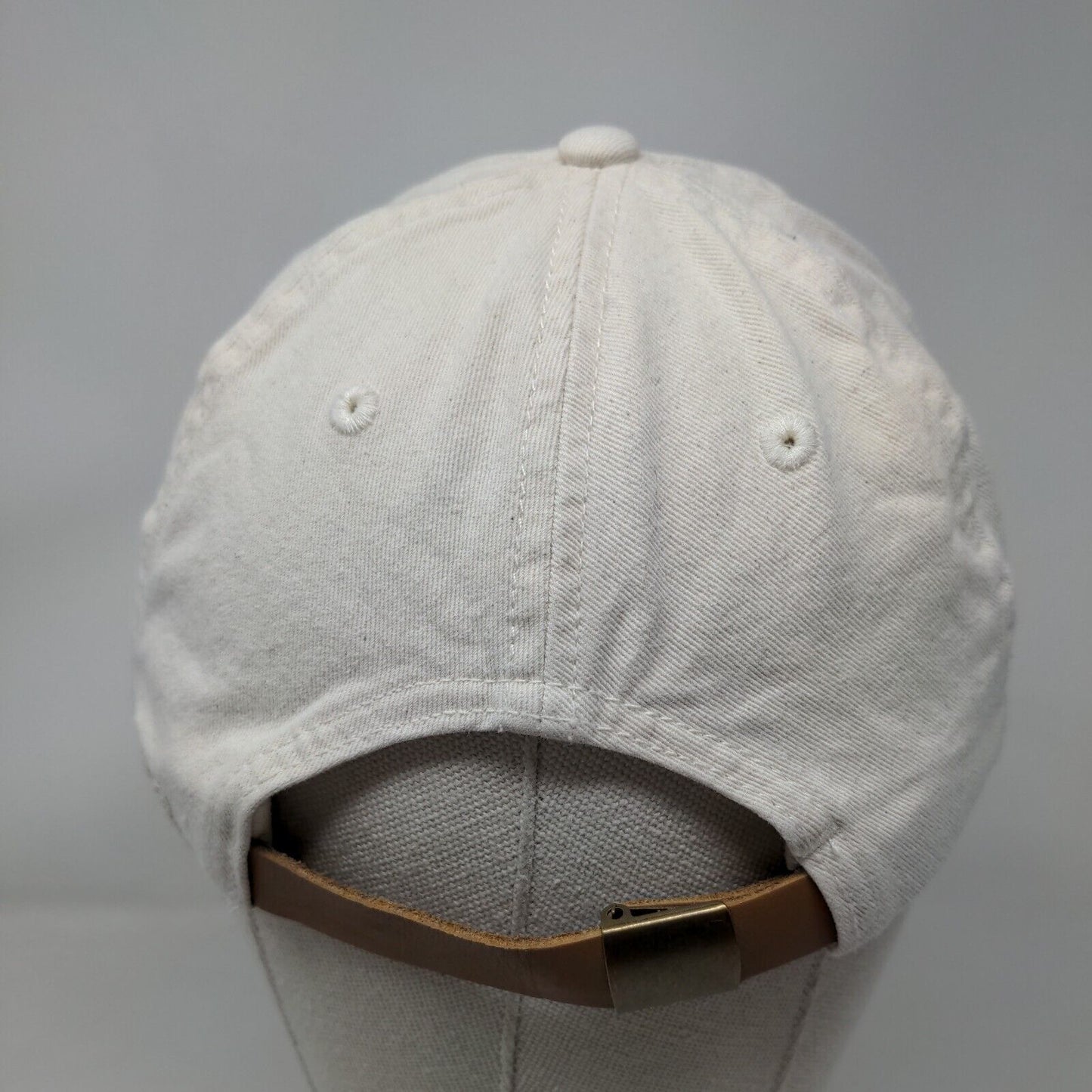 OMW Slideback Hat Tan One Size Embroidered Leather Strap Madewell