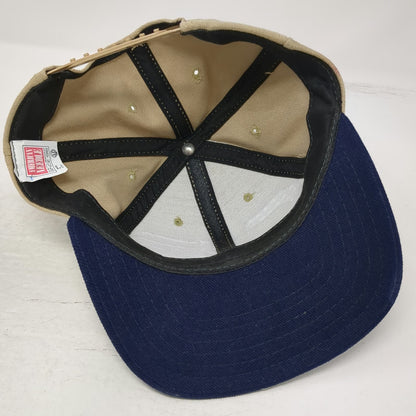 American Needle Snapback Hat Beige Blue Military C-17 Aircraft Flag USA Vintage