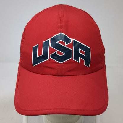 Nike Baseball Cap Red One Size 2012 Olympics USOC Logo Dri-FIT Strapback Hat