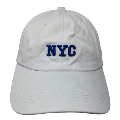 NYC 1987 Slideback Hat White One Size Embroidered Vent Holes G&P