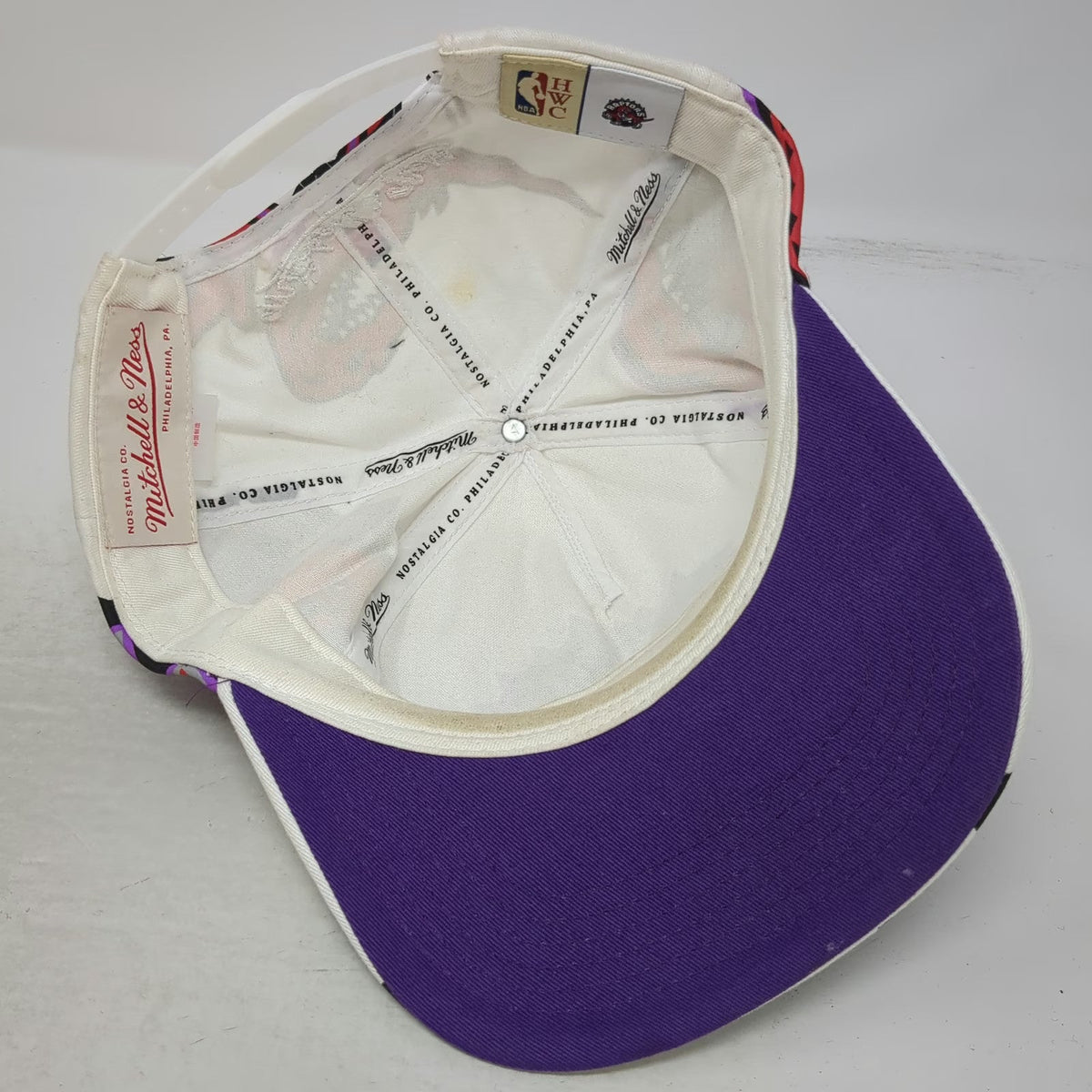 Mitchell & Ness Toronto Raptors NBA 5 Panel White Hat One Size All Over Print