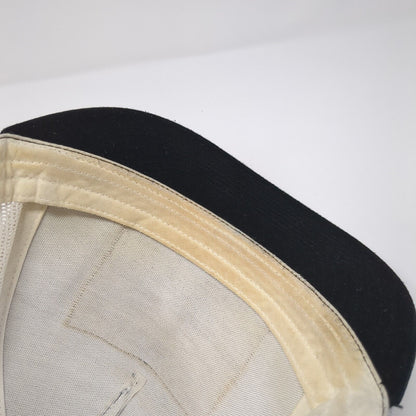 Lazy J Bull Skull Flower Snapback Trucker Hat Black One Size Mesh Back