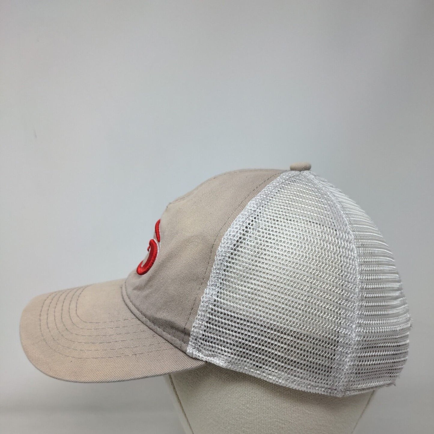 Strike King Snapback Mesh Back Trucker Hat Tan One Size Fishing Hook