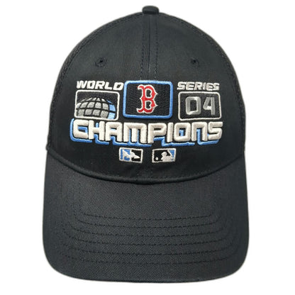 Boston Red Sox MLB New Era Baseball Cap Black One Size 2004 Champions Mesh Hat