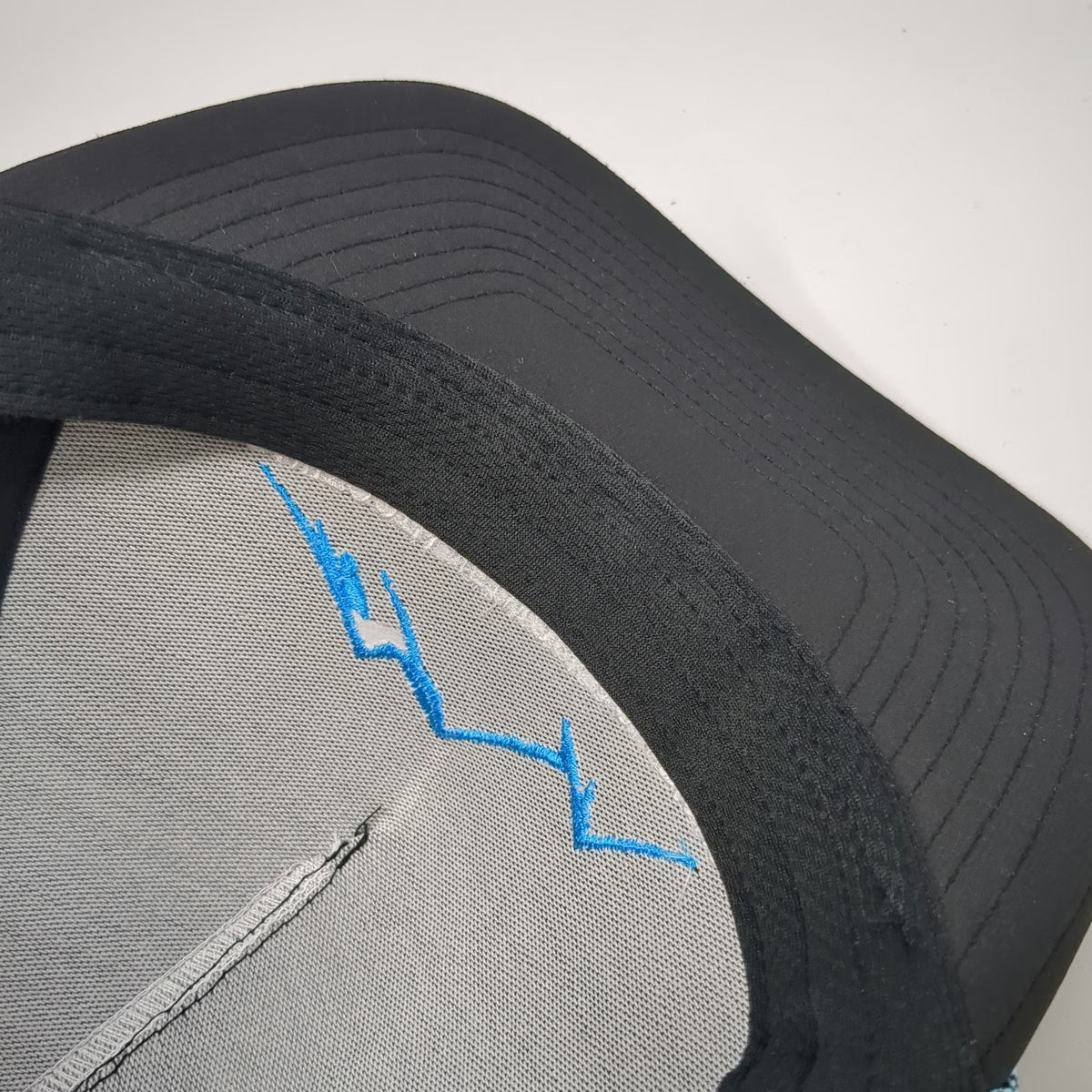 Zapped Trucker Hat Black Blue One Size Snapback Mesh Rope Sawtooth Network Logo