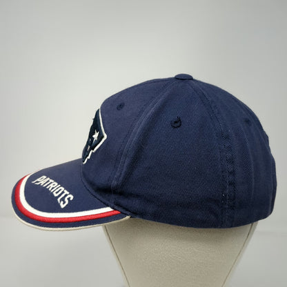 New England Patriots NFL Team Apparel Blue OSFM Cap Cotton Strapback Embroidered