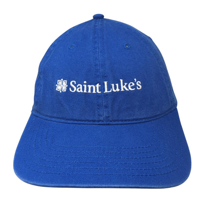 Saint Luke's Slideback Hat Blue One Size Adjustable Embroidered Otto