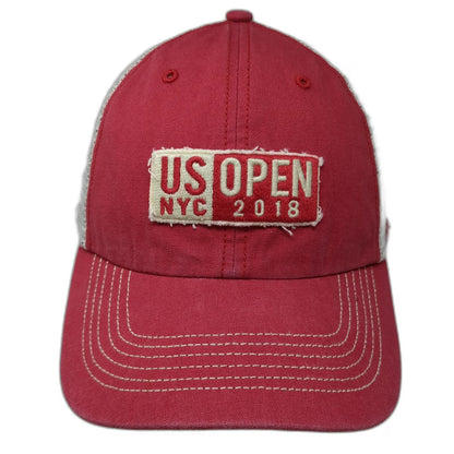 '47 US Open NYC 2018 50 Years Mesh Back Red White Baseball Cap Hat OSFM Tennis