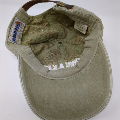 Lorri & Kirk 30 Years Slideback Hat Green One Size Leather Strap Adams
