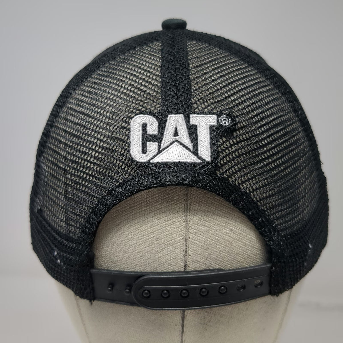 MPC Trucker Hat Black One Size Caterpillar Snapback Mesh Back Patch Stars Logo