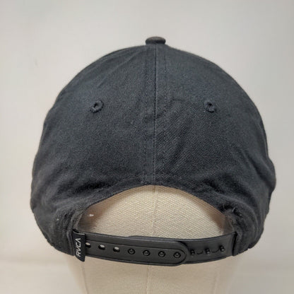 RVCA Men's Snapback Hat Black Embroidered Logo The Balance of Opposites Cotton