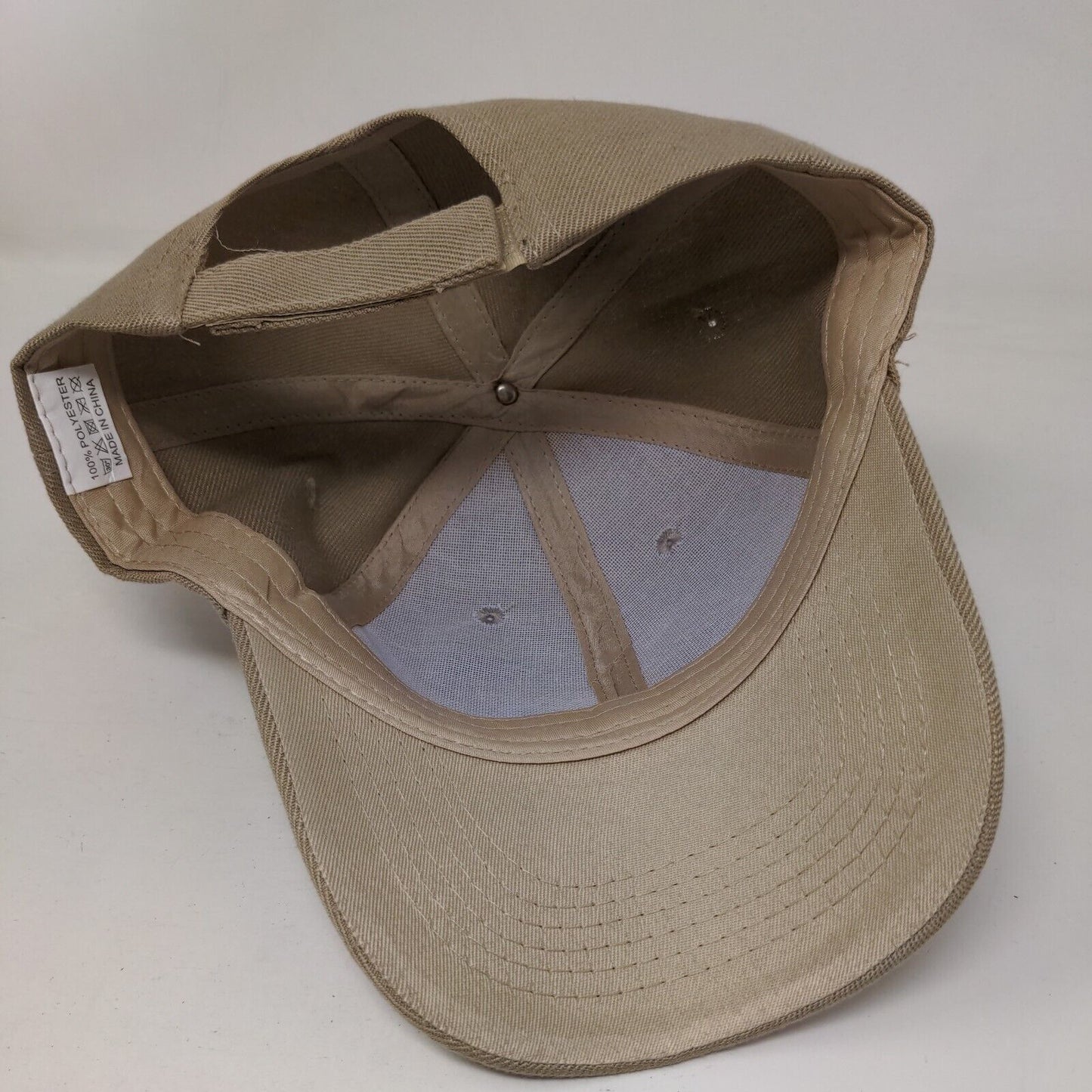 Unbranded Strapback Hat Solid Tan One Size Blank Adjustable 6 Panel