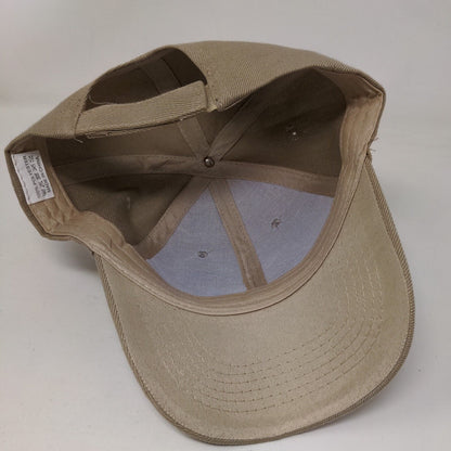 Unbranded Strapback Hat Solid Tan One Size Blank Adjustable 6 Panel
